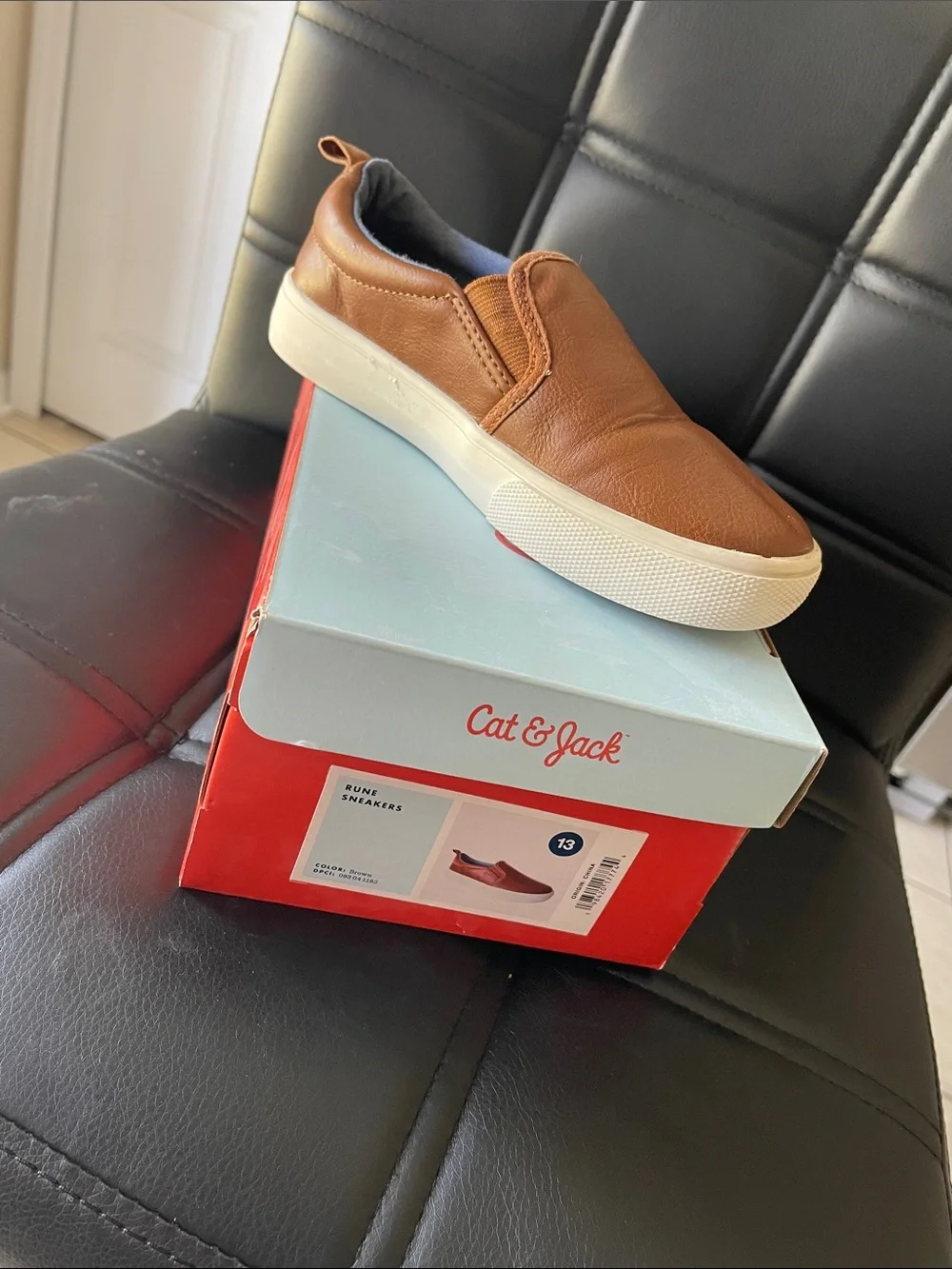 Cat & Jack Brown Slip-On Casual Sneakers